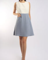 Stripes Bottom A Line Dress - Black (Non-returnable)